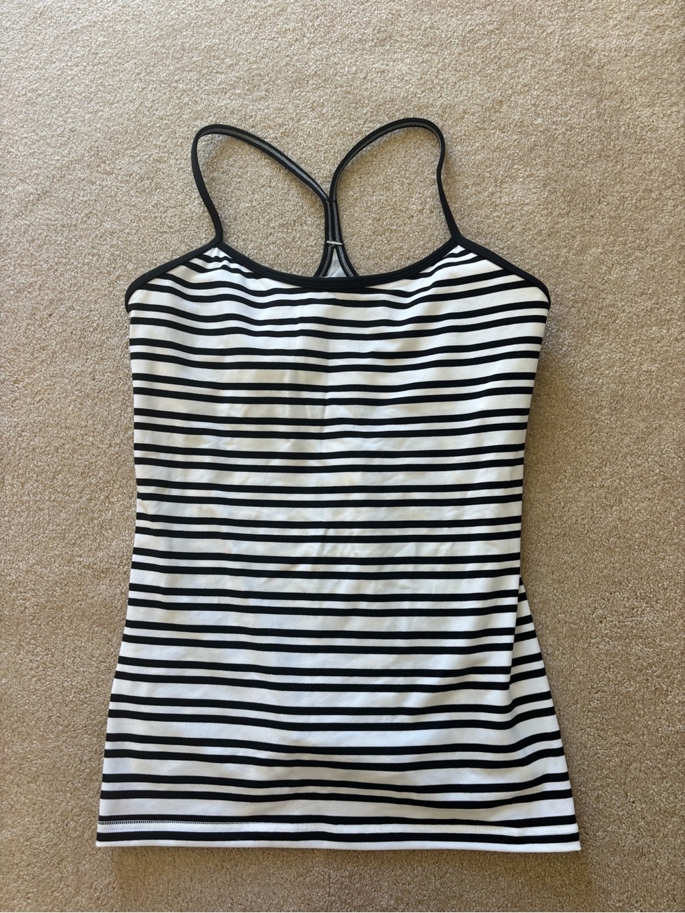 Lululemon Vintage Striped Black & White Tank Top